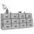 Servante, 2 piese, gri beton, lemn prelucrat GartenMobel Dekor