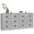 Servante, 2 piese, gri beton, lemn prelucrat GartenMobel Dekor