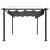 Pavilion de grădină, acoperiș retractabil, antracit, 3x3 m GartenMobel Dekor
