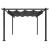 Pavilion de grădină, acoperiș retractabil, antracit, 3x3 m GartenMobel Dekor
