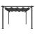 Pavilion de grădină, acoperiș retractabil, antracit, 3x3 m GartenMobel Dekor