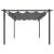 Pavilion de grădină, acoperiș retractabil, antracit, 4x3 m GartenMobel Dekor