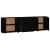 Servante, 3 piese, negru, lemn prelucrat GartenMobel Dekor