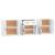 Servante, 3 piese, alb, lemn prelucrat GartenMobel Dekor