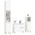 Set dulapuri de baie, 3 piese, alb, lemn prelucrat GartenMobel Dekor