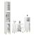 Set dulapuri de baie, 3 piese, alb, lemn prelucrat GartenMobel Dekor