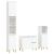Set dulapuri de baie, 3 piese, alb, lemn prelucrat GartenMobel Dekor