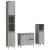 Set dulapuri de baie, 3 piese, gri sonoma, lemn prelucrat GartenMobel Dekor