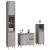 Set dulapuri de baie, 3 piese, gri sonoma, lemn prelucrat GartenMobel Dekor