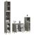 Set dulapuri de baie, 3 piese, gri sonoma, lemn prelucrat GartenMobel Dekor