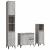 Set dulapuri de baie, 3 piese, gri sonoma, lemn prelucrat GartenMobel Dekor