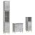 Set mobilier de baie, 3 piese, gri beton, lemn compozit GartenMobel Dekor