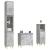 Set mobilier de baie, 3 piese, gri beton, lemn compozit GartenMobel Dekor
