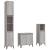 Set mobilier de baie, 3 piese, gri sonoma, lemn prelucrat GartenMobel Dekor