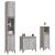 Set mobilier de baie, 3 piese, gri sonoma, lemn prelucrat GartenMobel Dekor