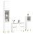 Set mobilier de baie, 3 piese, alb, lemn compozit GartenMobel Dekor