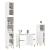 Set mobilier de baie, 3 piese, alb, lemn compozit GartenMobel Dekor
