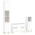 Set mobilier de baie, 3 piese, alb, lemn compozit GartenMobel Dekor