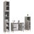 Set mobilier de baie, 3 piese, gri sonoma, lemn prelucrat GartenMobel Dekor