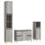Set mobilier de baie, 3 piese, gri sonoma, lemn prelucrat GartenMobel Dekor