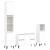 Set mobilier de baie, 3 piese, alb, lemn compozit GartenMobel Dekor