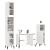 Set mobilier de baie, 3 piese, alb, lemn compozit GartenMobel Dekor