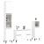Set mobilier de baie, 3 piese, alb, lemn compozit GartenMobel Dekor