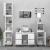 Set mobilier de baie, 3 piese, alb, lemn compozit GartenMobel Dekor