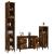 Set mobilier de baie, 3 piese, stejar fumuriu, lemn prelucrat GartenMobel Dekor