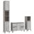 Set mobilier de baie, 3 piese, gri sonoma, lemn prelucrat GartenMobel Dekor