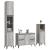 Set mobilier de baie, 3 piese, gri sonoma, lemn prelucrat GartenMobel Dekor