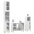 Set mobilier de baie, 3 piese, alb, lemn compozit GartenMobel Dekor