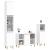 Set mobilier de baie, 3 piese, alb, lemn compozit GartenMobel Dekor