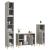 Set mobilier de baie, 3 piese, gri sonoma, lemn prelucrat GartenMobel Dekor