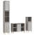 Set mobilier de baie, 3 piese, gri sonoma, lemn prelucrat GartenMobel Dekor