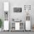 Set mobilier de baie, 3 piese, alb, lemn compozit GartenMobel Dekor