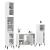 Set mobilier de baie, 3 piese, alb, lemn compozit GartenMobel Dekor