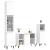 Set mobilier de baie, 3 piese, alb, lemn compozit GartenMobel Dekor