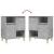 Servante, 2 buc, gri beton, 60x35x70 cm, lemn prelucrat GartenMobel Dekor