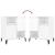 Servante, 2 buc, alb extralucios, 60x35x70 cm, lemn prelucrat GartenMobel Dekor