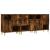 Servante, 3 buc, stejar afumat, 60x35x70 cm, lemn prelucrat GartenMobel Dekor