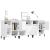 Servante, 3 buc, alb, 60x35x70 cm, lemn prelucrat GartenMobel Dekor