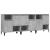 Servante, 3 buc, gri beton, 60x35x70 cm, lemn prelucrat GartenMobel Dekor