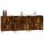 Servante, 3 buc, stejar afumat, 60x35x70 cm, lemn prelucrat GartenMobel Dekor