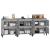 Servante, 3 buc, gri beton, 60x35x70 cm, lemn prelucrat GartenMobel Dekor