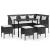 Set canapele grădină forma L cu perne 5 piese negru poliratan GartenMobel Dekor