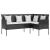 Set canapele grădină forma L cu perne 5 piese negru poliratan GartenMobel Dekor