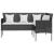 Set canapele grădină forma L cu perne 5 piese negru poliratan GartenMobel Dekor