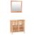 Set mobilier de baie, 2 piese, lemn masiv de nuc GartenMobel Dekor