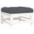 Set mobilier de grădină cu perne, 7 piese, alb, lemn masiv GartenMobel Dekor